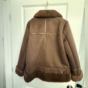 Ralph Lauren brown Faux Fur Lined Jacket